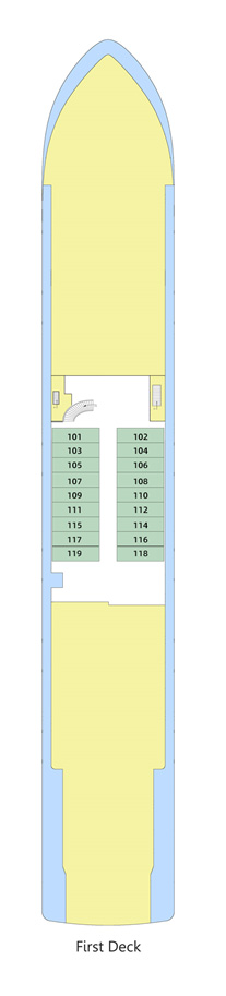 维多利亚凯璇号游轮第1层甲板图片