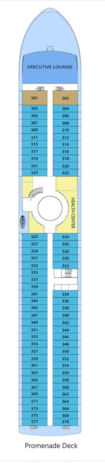 维多利亚凯璇号游轮第2层甲板图片